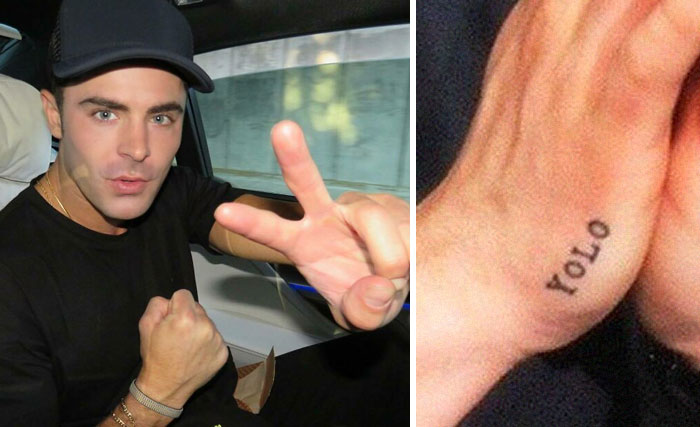Zac Effron Used To Have A "Yolo" Tattoo