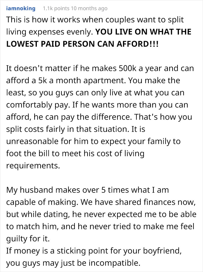 "On What Planet Is This Reasonable": Well-Earning Guy Hopes His Unemployed Girlfriend Will Split The Rent 50-50, She Asks The Internet To Weigh In