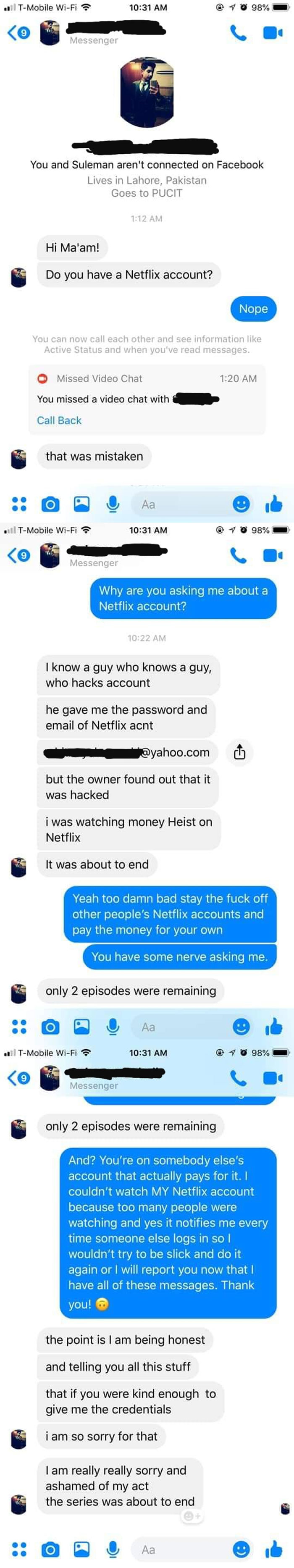 Password Changed On Netflix Hacker; Hacker Messages Account Owner To Change It Back