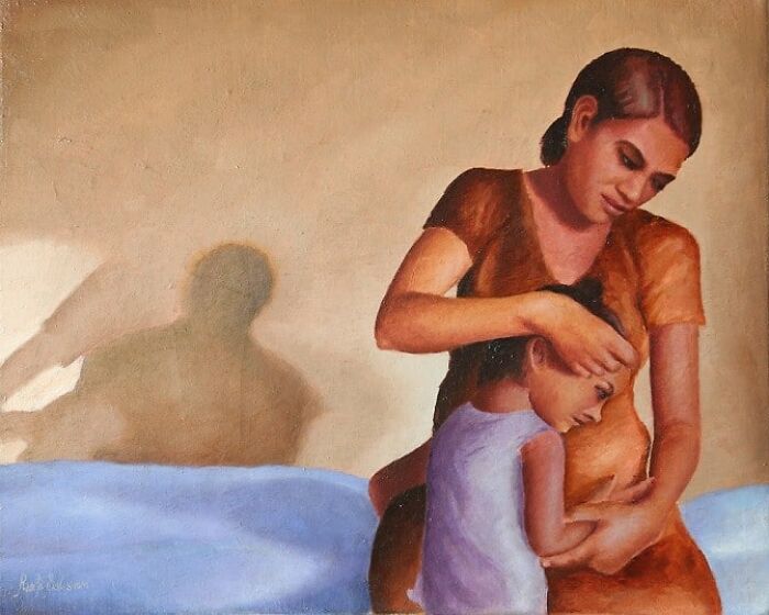 The Shadow - Realistic Oil Painting