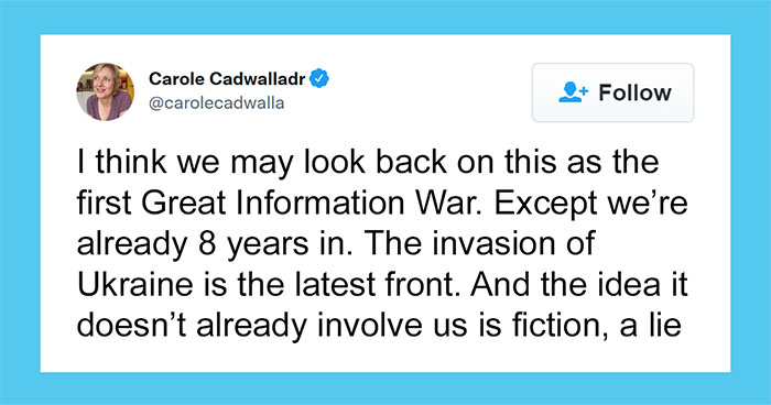 Person Starts An Important Thread About “The Great Information War” So That People Would Know About It