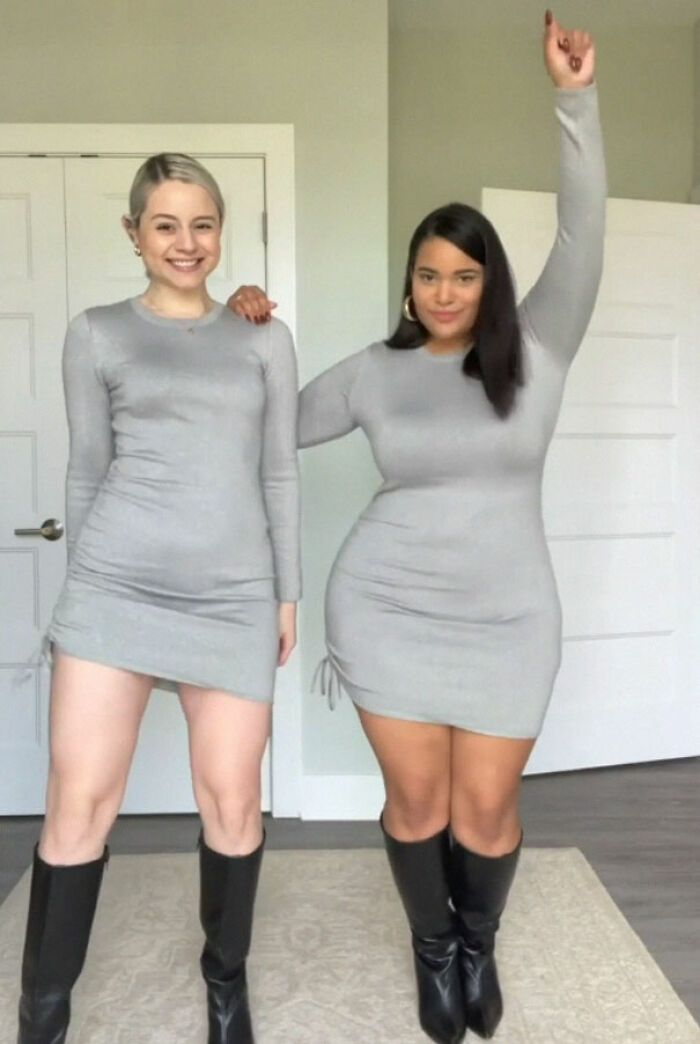 "Style Not Size": Two Friends Show How The Same Outfit Looks On Their Different Body Sizes (30 New Pics)