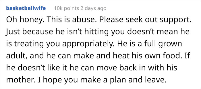 Entitled Husband Won't Reheat Dinner Himself, Wakes Up His Sleeping Wife To Laugh In Her Face Entitled Husband Won't Reheat Dinner Himself, Wakes Up His Sleeping Wife To Laugh In Her Face