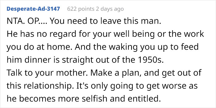Entitled Husband Won't Reheat Dinner Himself, Wakes Up His Sleeping Wife To Laugh In Her Face Entitled Husband Won't Reheat Dinner Himself, Wakes Up His Sleeping Wife To Laugh In Her Face