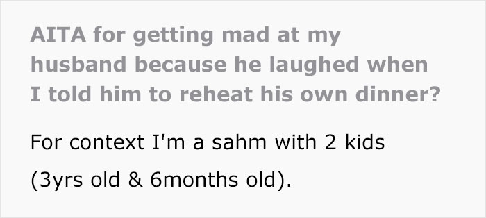Entitled Husband Won't Reheat Dinner Himself, Wakes Up His Sleeping Wife To Laugh In Her Face Entitled Husband Won't Reheat Dinner Himself, Wakes Up His Sleeping Wife To Laugh In Her Face