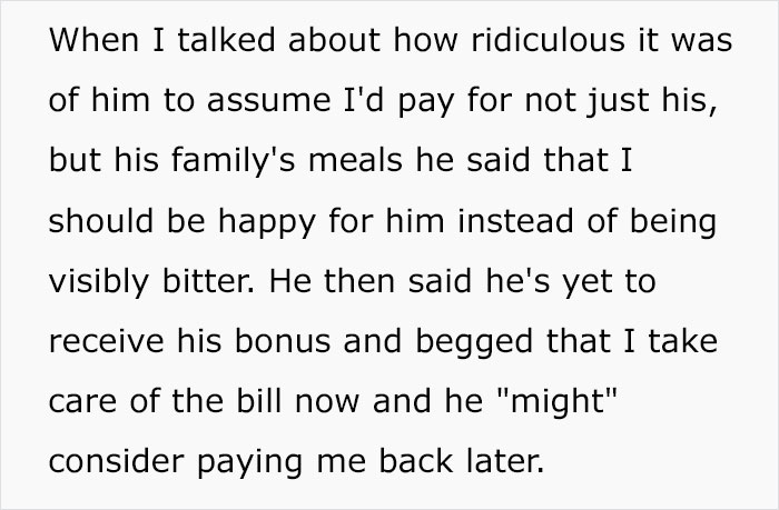 'He Insisted I Pay': Husband Loses It When Wife Only Pays For Her Own Meal After Big Family Celebratory Dinner That He Organized