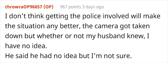 MIL Installs Secret Camera In Bedroom To Check If Her Daughter-In-Law Is Taking Care Of Her Son, Loses It When She Gets Found Out MIL Installs Secret Camera In Bedroom To Check If Her Daughter-In-Law Is Taking Care Of Her Son, Loses It When She Gets Found Out