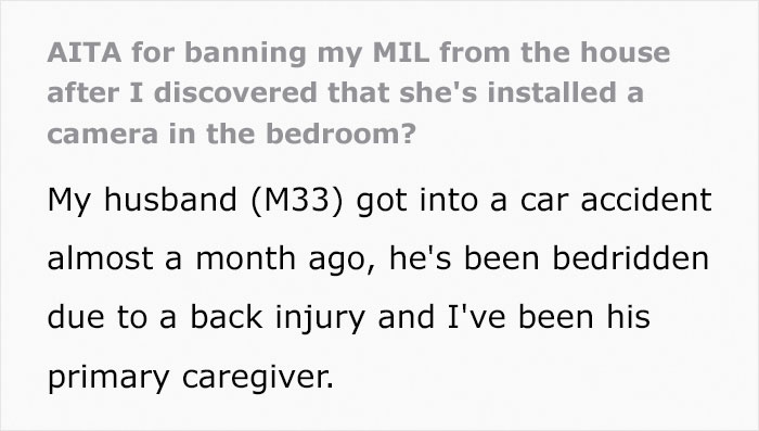 MIL Installs Secret Camera In Bedroom To Check If Her Daughter-In-Law Is Taking Care Of Her Son, Loses It When She Gets Found Out