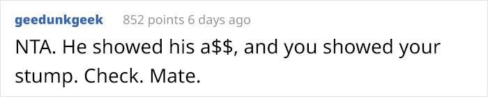 “I Took My Leg Off”: Woman Asks If She Was Wrong To Dramatically Respond To This Man Who Yelled At Her For Parking In A Handicapped Spot
