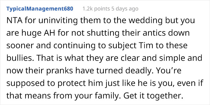 Male Relatives Decide To Test Future In-Law's "Manliness", Are Livid When They Get Uninvited From The Wedding Instead
