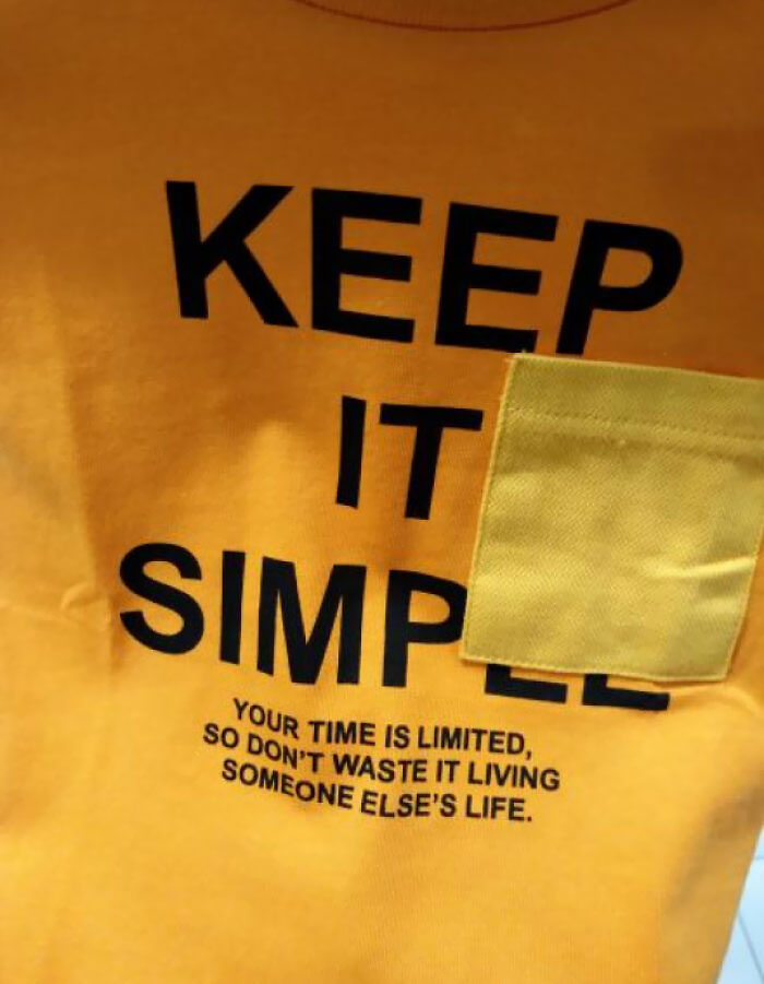 Keep It Simp(Le), The Pocket Covers Some Of The Words