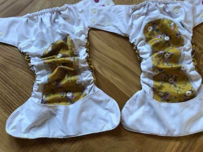 The Fabric Choice For These Cloth Diapers Makes It Look Like They Have Already Been Used
