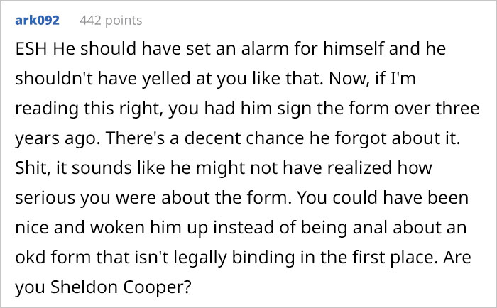 “AITA For Not Waking My Boyfriend Which Made Him Late To His First Day At A New Job?” “AITA For Not Waking My Boyfriend Which Made Him Late To His First Day At A New Job?”