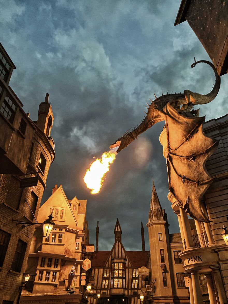 I Managed To Capture Fire From The Mouth Of A Dragon Sitting On Top Of Gringotts Bank