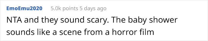 “Am I Wrong For Walking Out Of The Baby Shower My In-Laws Threw For Me?” “Am I Wrong For Walking Out Of The Baby Shower My In-Laws Threw For Me?”