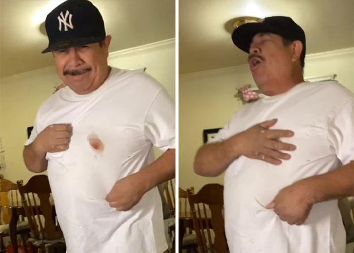People Are Loving This Grandad’s Idea Of Faking Breastfeeding When The Baby Refuses To Drink Out Of The Bottle People Are Loving This Grandad’s Idea Of Faking Breastfeeding When The Baby Refuses To Drink Out Of The Bottle