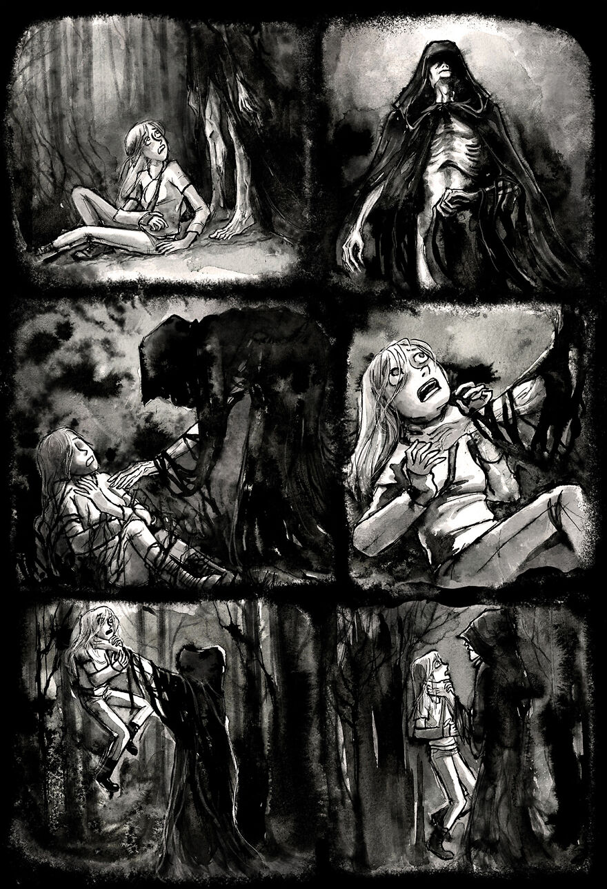 I'm Creating A Dark Comic Series With Lots Of Twists, Secrets, Creepy Characters And Spooky Pen And Ink Artwork, Here's Part 4