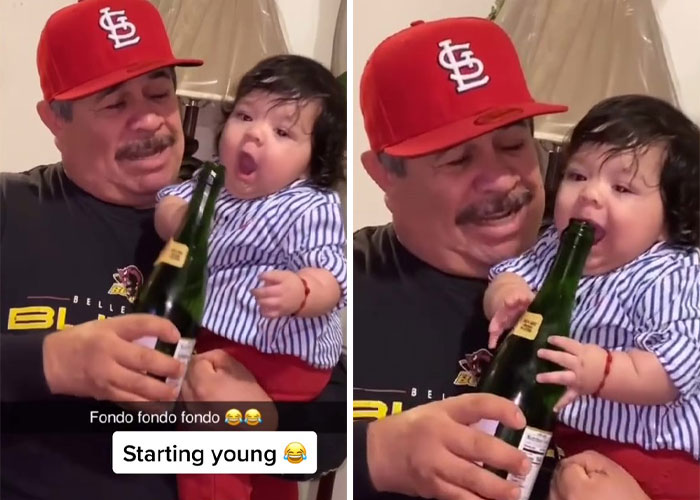 People Are Loving This Grandad’s Idea Of Faking Breastfeeding When The Baby Refuses To Drink Out Of The Bottle People Are Loving This Grandad’s Idea Of Faking Breastfeeding When The Baby Refuses To Drink Out Of The Bottle