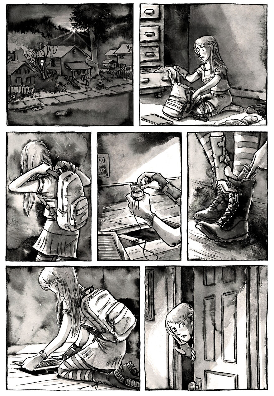 I'm Creating A Dark Comic Series With Lots Of Twists, Secrets, Creepy Characters And Spooky Pen And Ink Artwork, Here's Part 4 I'm Creating A Dark Comic Series With Lots Of Twists, Secrets, Creepy Characters And Spooky Pen And Ink Artwork, Here's Part 4