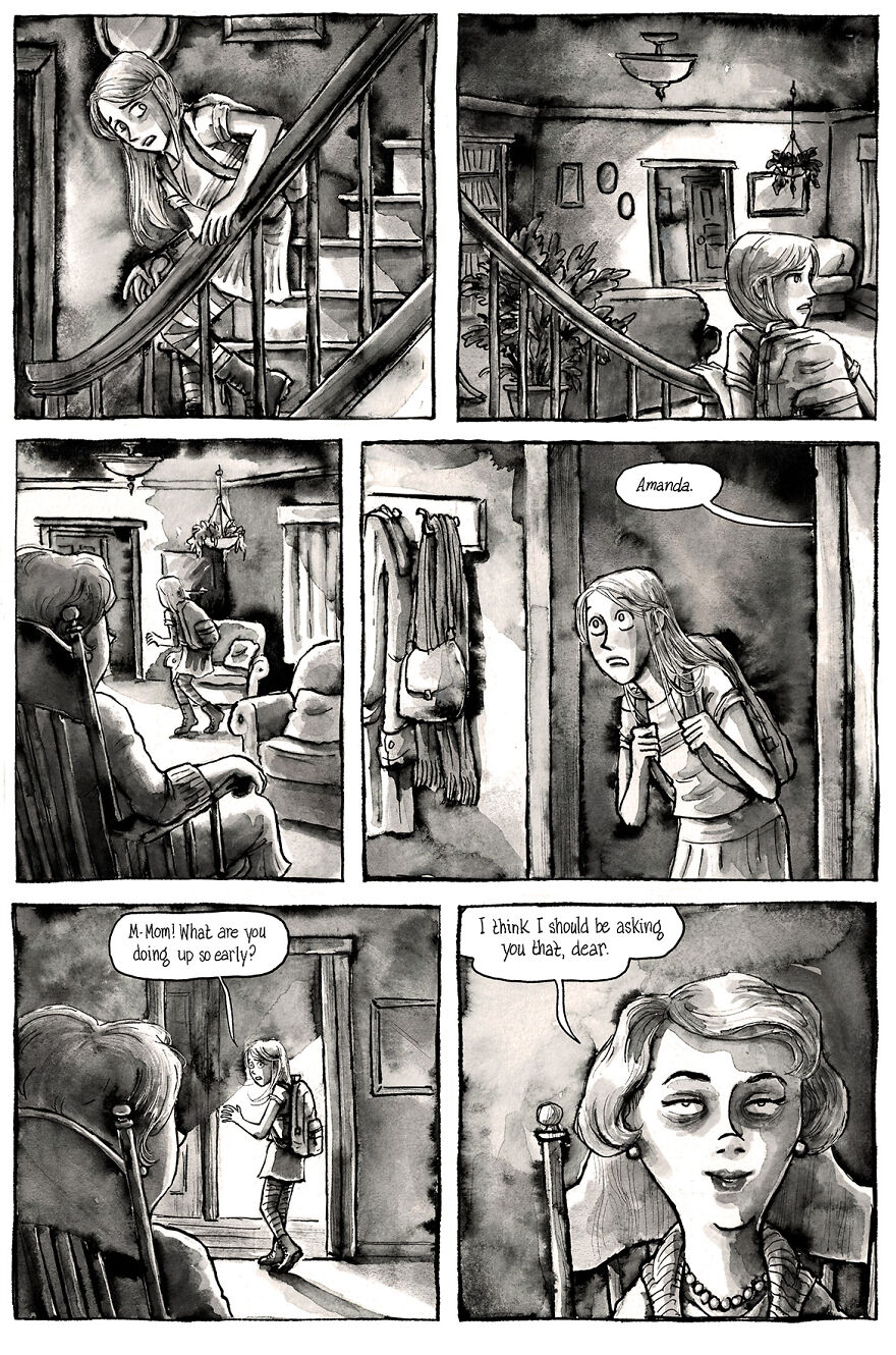 I'm Creating A Dark Comic Series With Lots Of Twists, Secrets, Creepy Characters And Spooky Pen And Ink Artwork, Here's Part 4 I'm Creating A Dark Comic Series With Lots Of Twists, Secrets, Creepy Characters And Spooky Pen And Ink Artwork, Here's Part 4