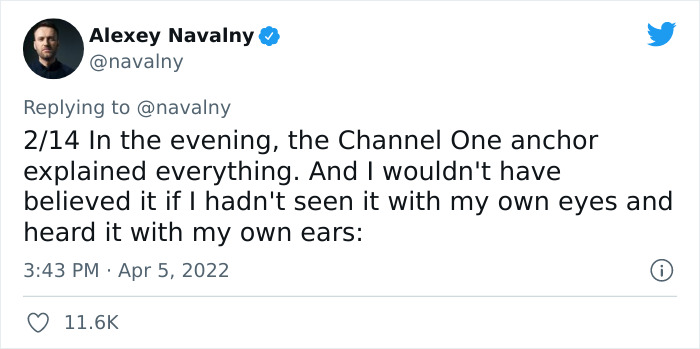 Navalny Shares What Russian TV Says About Bucha After Nearly 300 Residents Were Found Dead Navalny Shares What Russian TV Says About Bucha After Nearly 300 Residents Were Found Dead