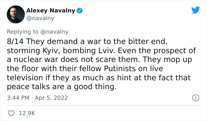 Navalny Shares What Russian TV Says About Bucha After Nearly 300 Residents Were Found Dead Navalny Shares What Russian TV Says About Bucha After Nearly 300 Residents Were Found Dead