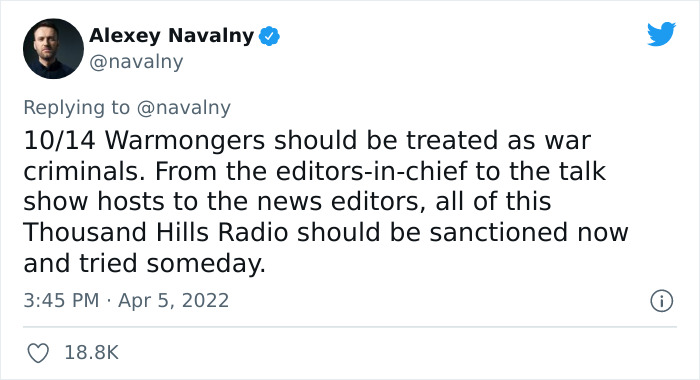 Navalny Shares What Russian TV Says About Bucha After Nearly 300 Residents Were Found Dead Navalny Shares What Russian TV Says About Bucha After Nearly 300 Residents Were Found Dead