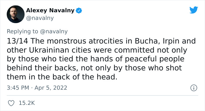 Navalny Shares What Russian TV Says About Bucha After Nearly 300 Residents Were Found Dead Navalny Shares What Russian TV Says About Bucha After Nearly 300 Residents Were Found Dead