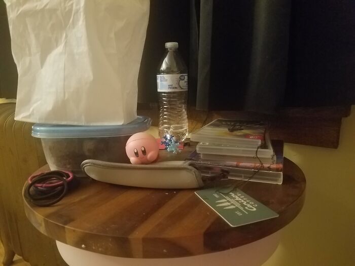 Not Much, Glasses Case, Hair Ties, Bakery Treats, Video Games And A Kirby Squishy