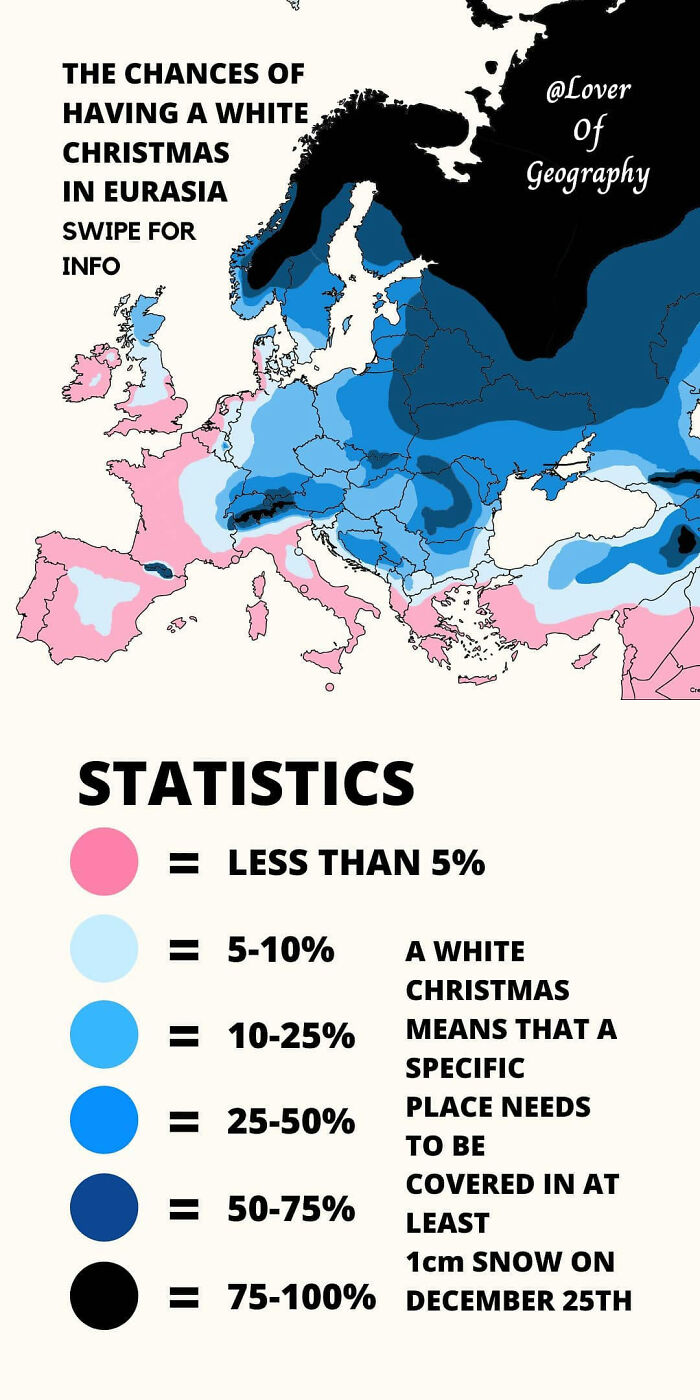 This Post Shows The Chances Of Having A White Christmas In Eurasia