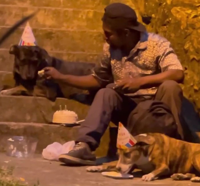 Homeless Man’s Birthday Party For His Dog Warms The Hearts Of Many, Leading To A Better Life For Them All Homeless Man’s Birthday Party For His Dog Warms The Hearts Of Many, Leading To A Better Life For Them All