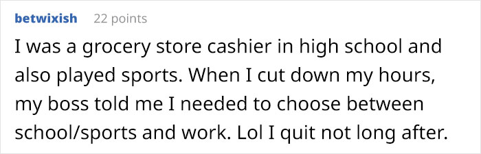 Teen Daughter Told To Make A Choice Between International Summer Program And Her $11/Hr 10 Hours Per Week Retail Job Teen Daughter Told To Make A Choice Between International Summer Program And Her $11/Hr 10 Hours Per Week Retail Job