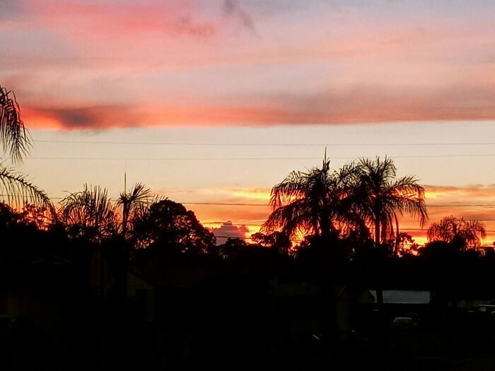 Central Florida Sunset Sitting On My Front Porch.