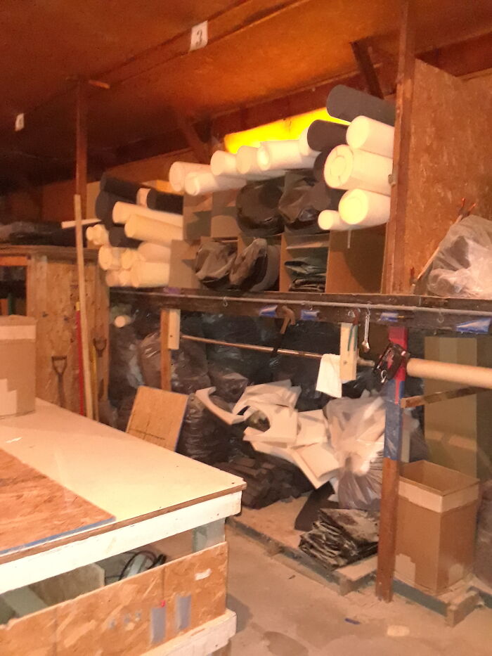 The Dungeon Where I Make Tackling Dummies For Football Players And Panel Mats For Gymnasiums And Padded Cells