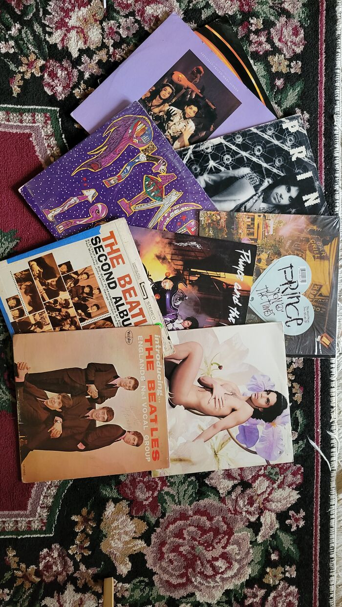 Found This Lot Of Vintage Records At A Goodwill For $10 Each. I Felt Like I Had Hit The Jackpot! (Rug Also Found At A Yardsale For $20)