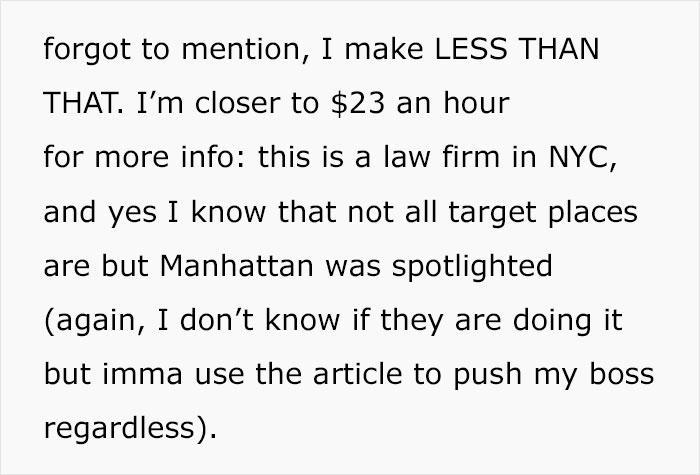 Admin Assistant Finds Out Target Employees Earn More Than Her $23/Hour Salary And Makes The Decision To Leave Her Law Firm Admin Assistant Finds Out Target Employees Earn More Than Her $23/Hour Salary And Makes The Decision To Leave Her Law Firm