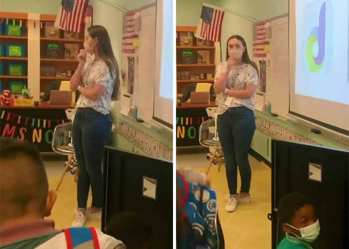 Woman Is Frozen In Place After Seeing Her Mom Enter The Classroom She’s Teaching After 11 Months Of Deployment Woman Is Frozen In Place After Seeing Her Mom Enter The Classroom She’s Teaching After 11 Months Of Deployment