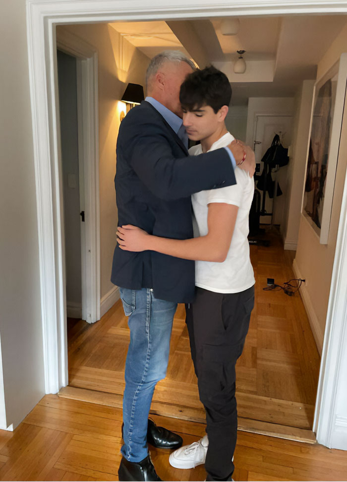 Steven Donziger Saying Goodbye Before Being Sent To Prison For Filing A Lawsuit Against Chevron For Decimating Indigenous Rainforests