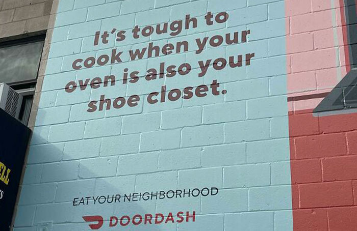Seen In Brooklyn. This Isn’t Clever, Doordash. Just Sad