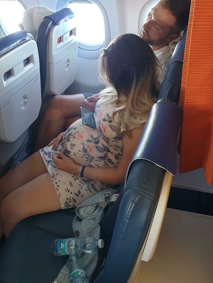 This Lady Watching A Movie On Her Pregnant Belly (Pre-Covid)