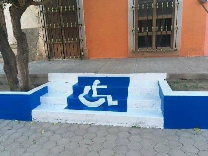 Escalera para sillas de ruedas