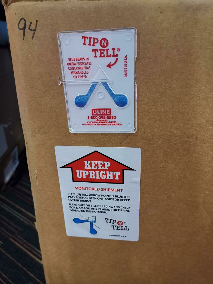 This System Allows You To Know If The Package Has Been Handled Correctly