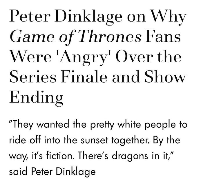 No Peter, That Isn't The Reason We Hated It