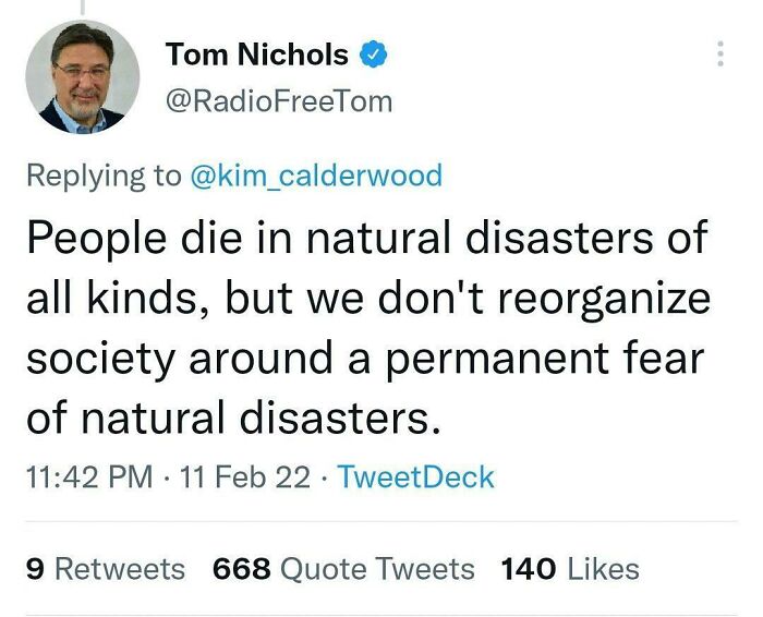 Pundit Has Apparently Never Heard Of Tornado Shelters, Levees, Dams, Fema, Or Civilization In General