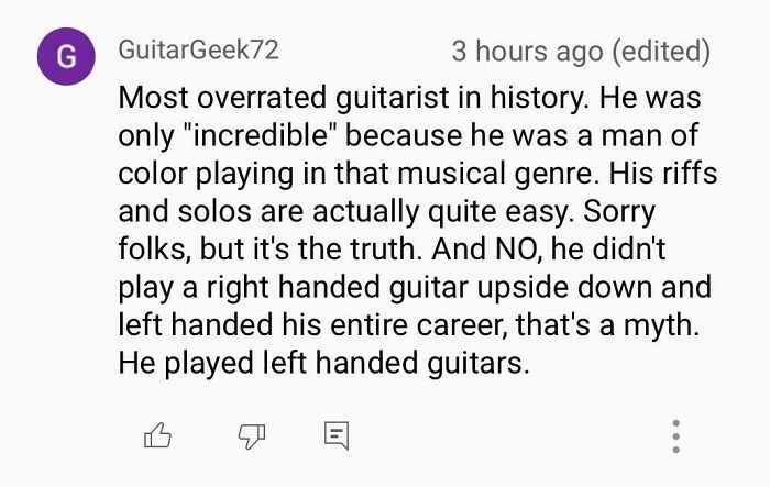 This Comment Was On A Video Of A Jimi Hendrix Concert
