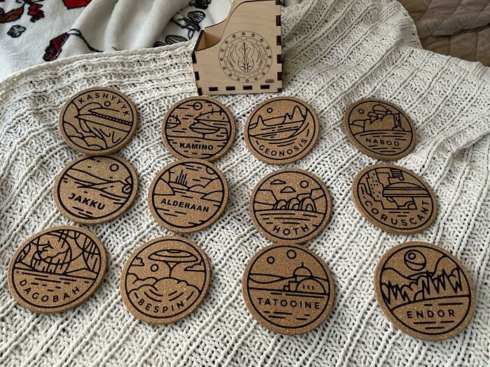 My Girlfriend Made Me These Planet Coasters For Our Anniversary