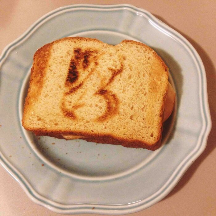 My Boss Bought Me A New Toaster After I Broke Mine At Work. This Is Now On Every Sandwich I Make