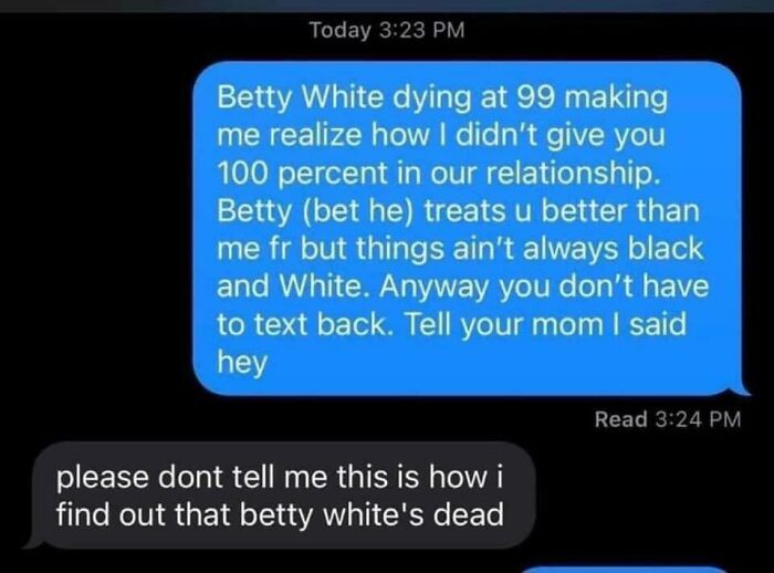 Betty (Bet He) Regrets Telling Her That