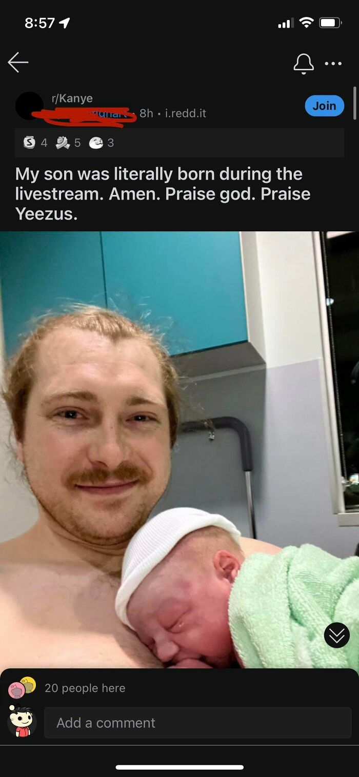 Has A Child, Jumped To A Subreddit
