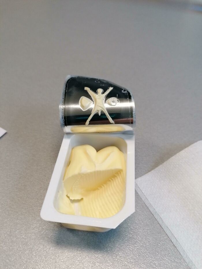 My Butter This Morning Looks Like A Happy Naked Man